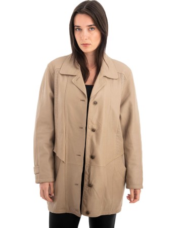 Γνήσιο Γυναικέιο Δερμάτινο Μπουφάν - Z695