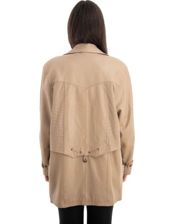 Γνήσιο Γυναικέιο Δερμάτινο Μπουφάν - Z695