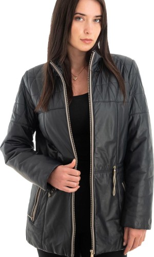 Γνήσιο Γυναικέιο Δερμάτινο Μπουφάν - Z697
