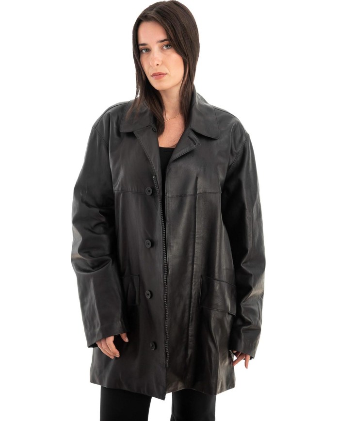 Γνήσιο Γυναικέιο Δερμάτινο Μπουφάν - Z698