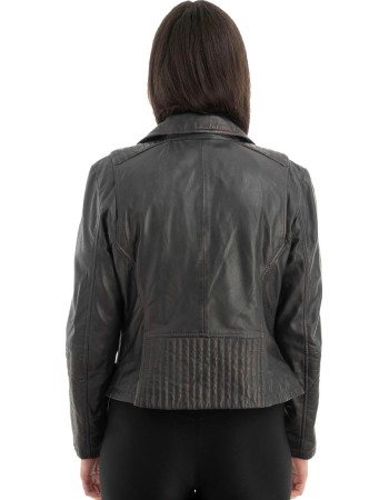Γνήσιο Γυναικέιο Δερμάτινο Μπουφάν - Z699