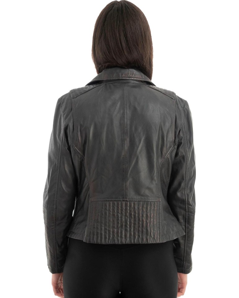 Γνήσιο Γυναικέιο Δερμάτινο Μπουφάν - Z699