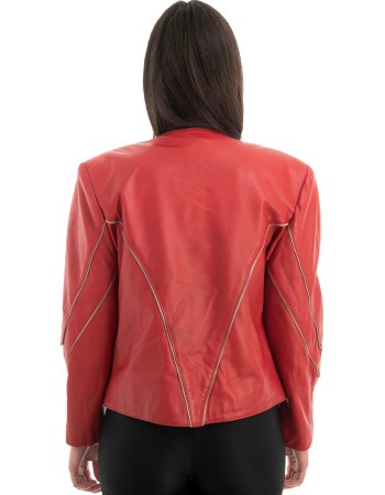 Γνήσιο Γυναικέιο Δερμάτινο Μπουφάν - Z701