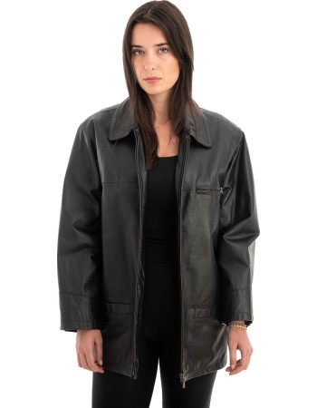 Γνήσιο Γυναικέιο Δερμάτινο Μπουφάν - Z702