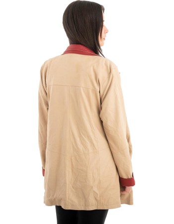 Γνήσιο Γυναικέιο Δερμάτινο Μπουφάν - Z703