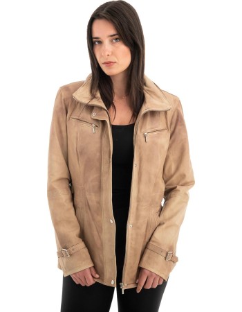 Γνήσιο Γυναικέιο Δερμάτινο Μπουφάν - Z704