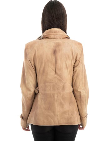 Γνήσιο Γυναικέιο Δερμάτινο Μπουφάν - Z704