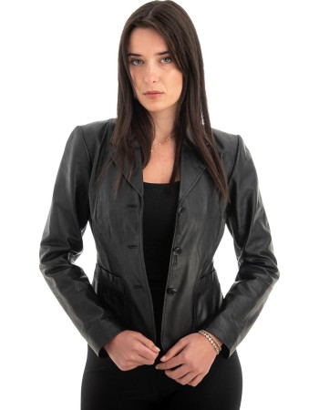 Γνήσιο Γυναικέιο Δερμάτινο Σακάκι - Z706