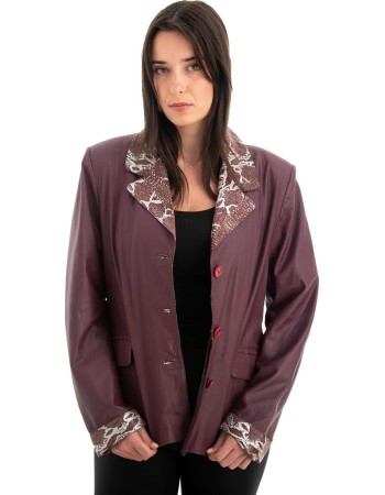 Γνήσιο Γυναικέιο Δερμάτινο Σακάκι - Z708