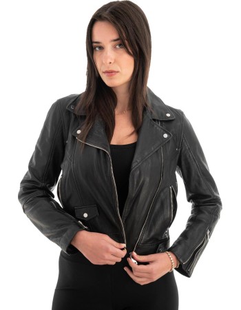 Γνήσιο Γυναικέιο Δερμάτινο Μπουφάν - Z709