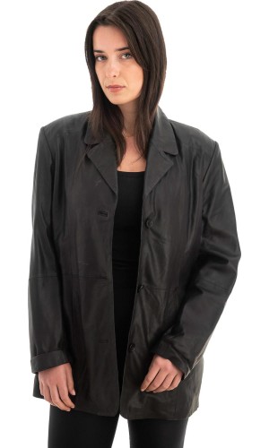 Γνήσιο Γυναικέιο Δερμάτινο Σακάκι - Z713