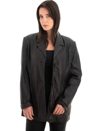 Γνήσιο Γυναικέιο Δερμάτινο Σακάκι - Z713