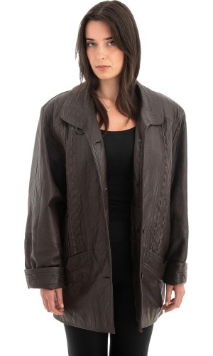 Γνήσιο Γυναικέιο Δερμάτινο Σακάκι - Z714