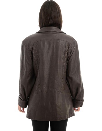 Γνήσιο Γυναικέιο Δερμάτινο Σακάκι - Z714