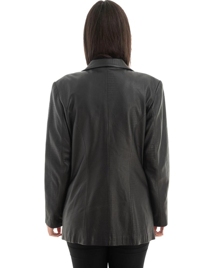 Γνήσιο Γυναικέιο Δερμάτινο Σακάκι - Z716