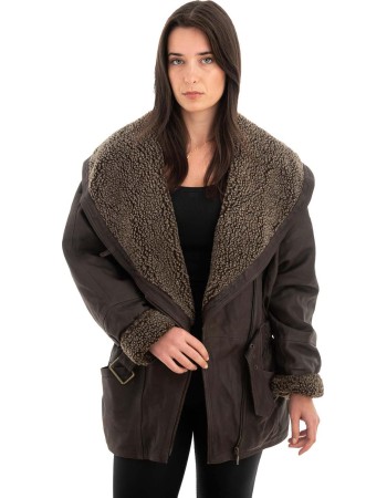 Γνήσιο Γυναικέιο Δερμάτινο Μπουφάν - Z718