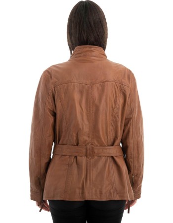 Γνήσιο Γυναικέιο Δερμάτινο Μπουφάν - Z723