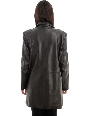 Γνήσιο Γυναικέιο Δερμάτινο Παλτό - Z726