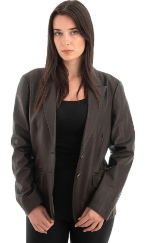 Γνήσιο Γυναικέιο Δερμάτινο Σακάκι - Z729