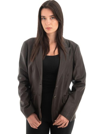 Γνήσιο Γυναικέιο Δερμάτινο Σακάκι - Z729