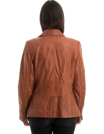 Γνήσιο Γυναικέιο Δερμάτινο Μπουφάν - Z731