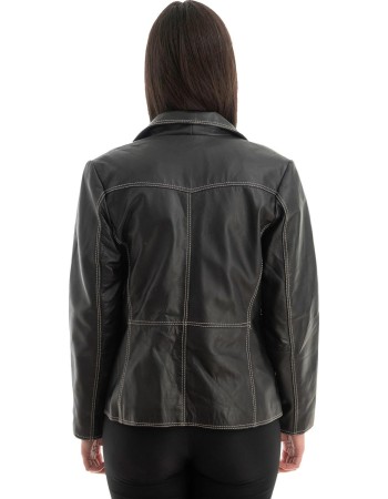 Γνήσιο Γυναικέιο Δερμάτινο Σακάκι - Z732