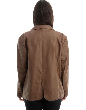Γνήσιο Γυναικέιο Δερμάτινο Σακάκι - Z734