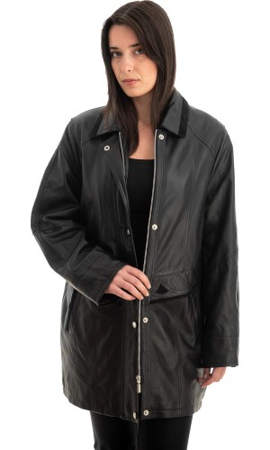 Γνήσιο Γυναικέιο Δερμάτινο Μπουφάν - Z735