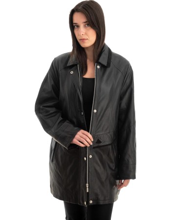 Γνήσιο Γυναικέιο Δερμάτινο Μπουφάν - Z735