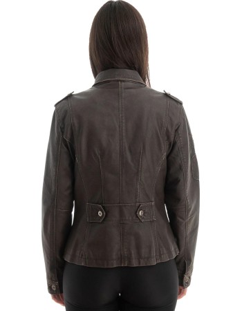 Γνήσιο Γυναικέιο Δερμάτινο Μπουφάν - Z736