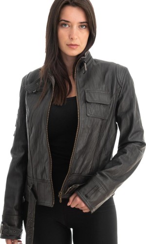 Γνήσιο Γυναικέιο Δερμάτινο Μπουφάν - Z738