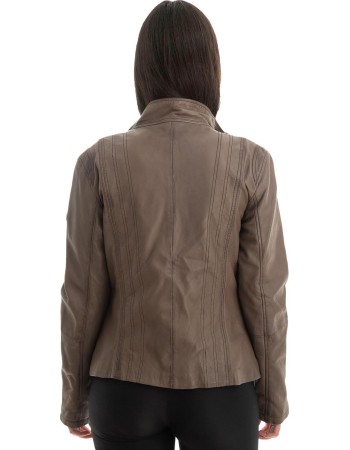 Γνήσιο Γυναικέιο Δερμάτινο Μπουφάν - Z740