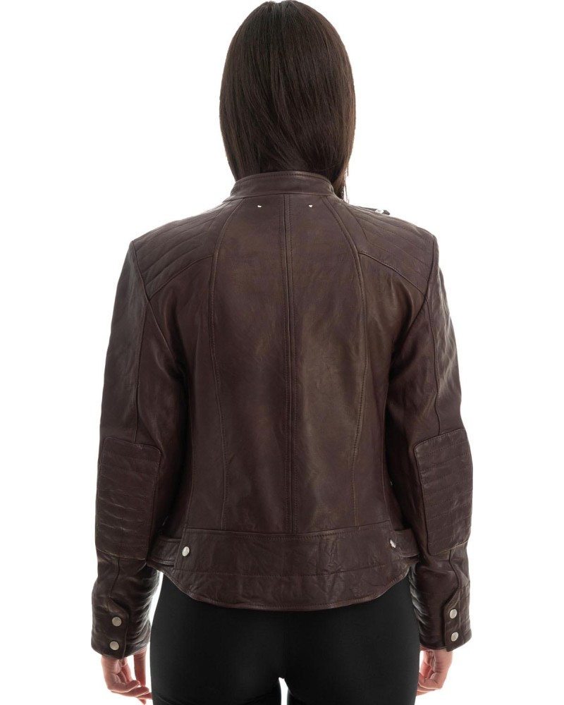 Γνήσιο Γυναικέιο Δερμάτινο Μπουφάν - Z743