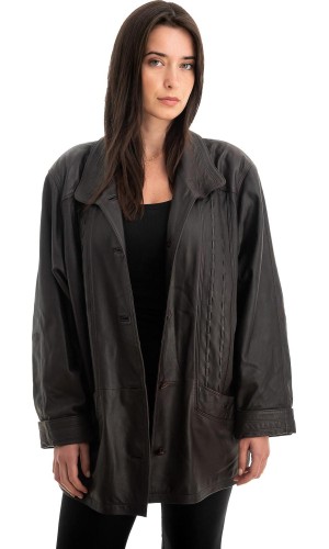 Γνήσιο Γυναικέιο Δερμάτινο Σακάκι - Z742