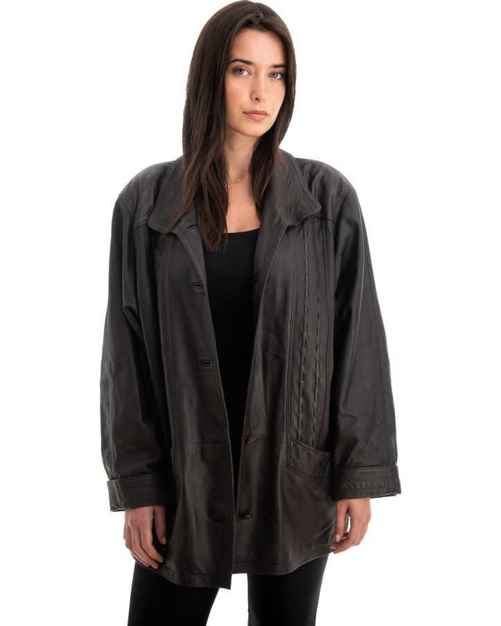 Γνήσιο Γυναικέιο Δερμάτινο Σακάκι - Z742