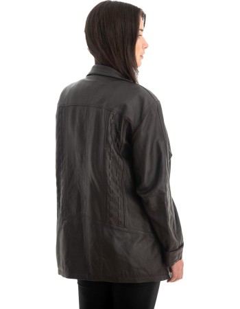 Γνήσιο Γυναικέιο Δερμάτινο Σακάκι - Z742