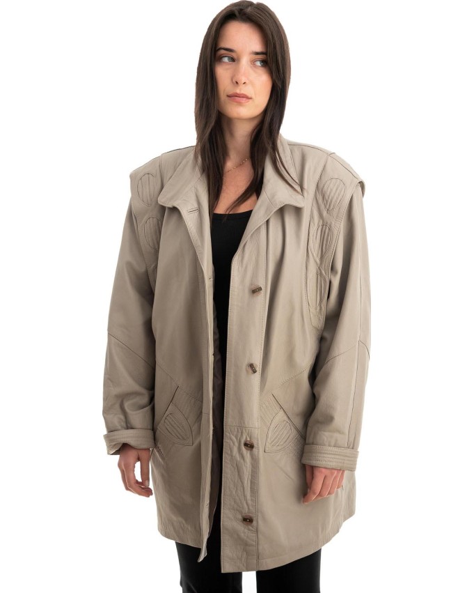 Γνήσιο Γυναικέιο Δερμάτινο Μπουφάν - Z743