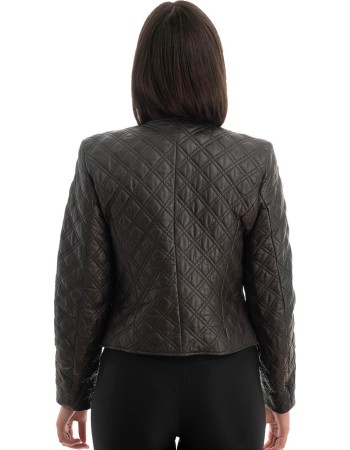 Γνήσιο Γυναικέιο Δερμάτινο Μπουφάν - Z744