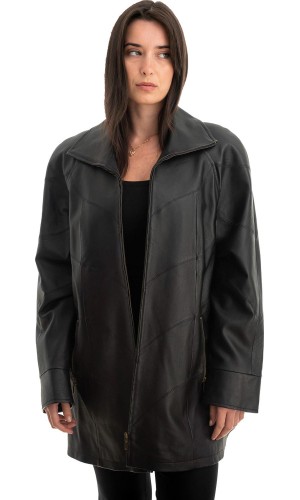 Γνήσιο Γυναικέιο Δερμάτινο Μπουφάν - Z745