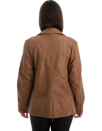Γνήσιο Γυναικέιο Δερμάτινο Μπουφάν - Z747