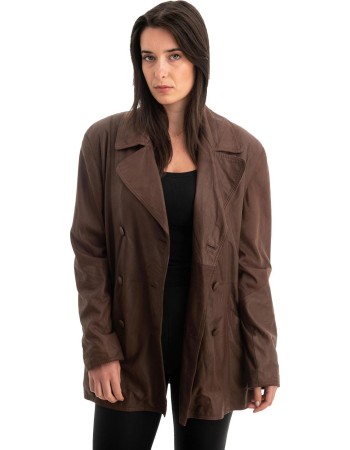 Γνήσιο Γυναικέιο Δερμάτινο Μπουφάν - Z748