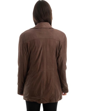 Γνήσιο Γυναικέιο Δερμάτινο Μπουφάν - Z748