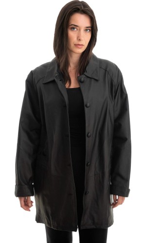 Γνήσιο Γυναικέιο Δερμάτινο Σακάκι - Z749