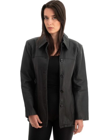 Γνήσιο Γυναικέιο Δερμάτινο Σακάκι - Z751