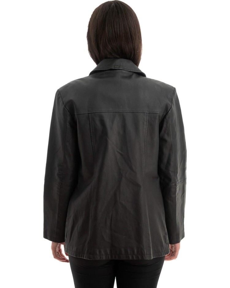 Γνήσιο Γυναικέιο Δερμάτινο Σακάκι - Z751