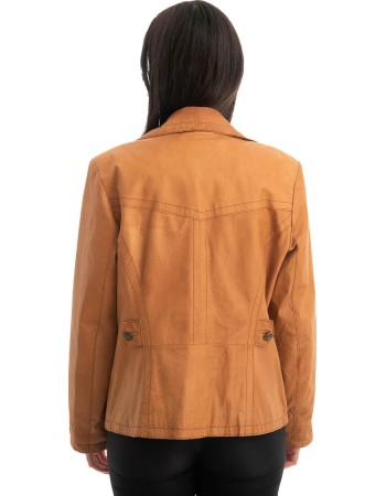 Γνήσιο Γυναικέιο Δερμάτινο Σακάκι - Z753