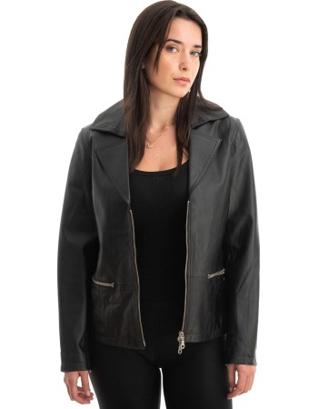 Γνήσιο Γυναικέιο Δερμάτινο Μπουφάν - Z755