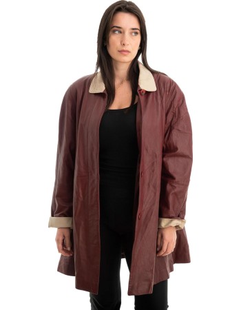 Γνήσιο Γυναικέιο Δερμάτινο Μπουφάν - Z756