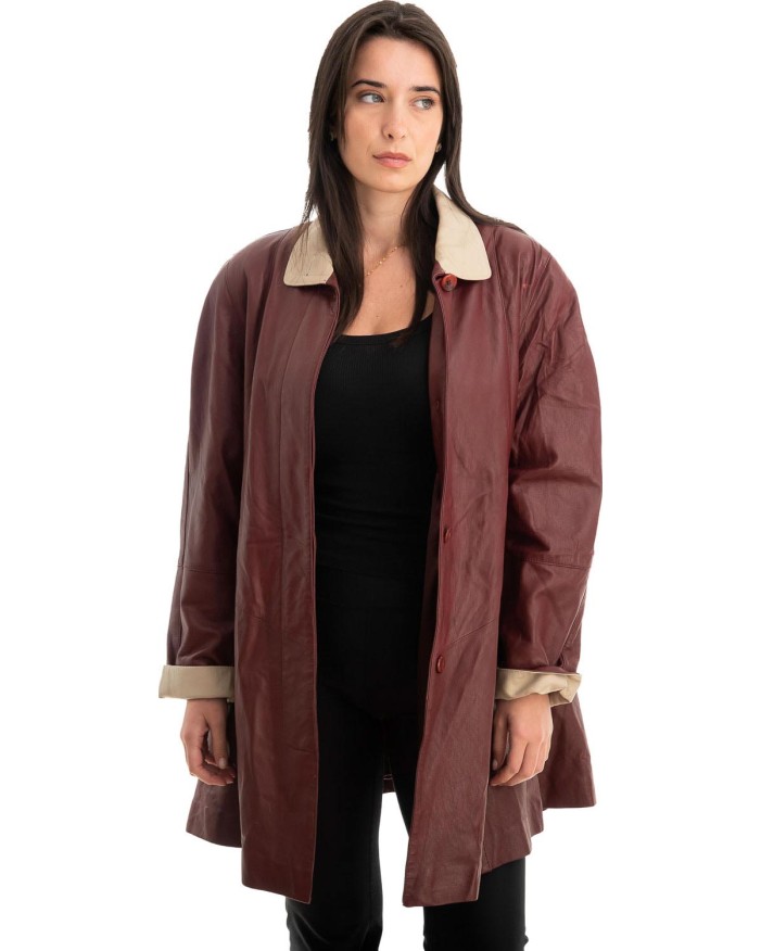 Γνήσιο Γυναικέιο Δερμάτινο Μπουφάν - Z756