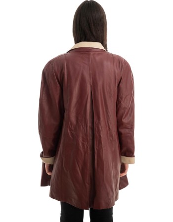 Γνήσιο Γυναικέιο Δερμάτινο Μπουφάν - Z756